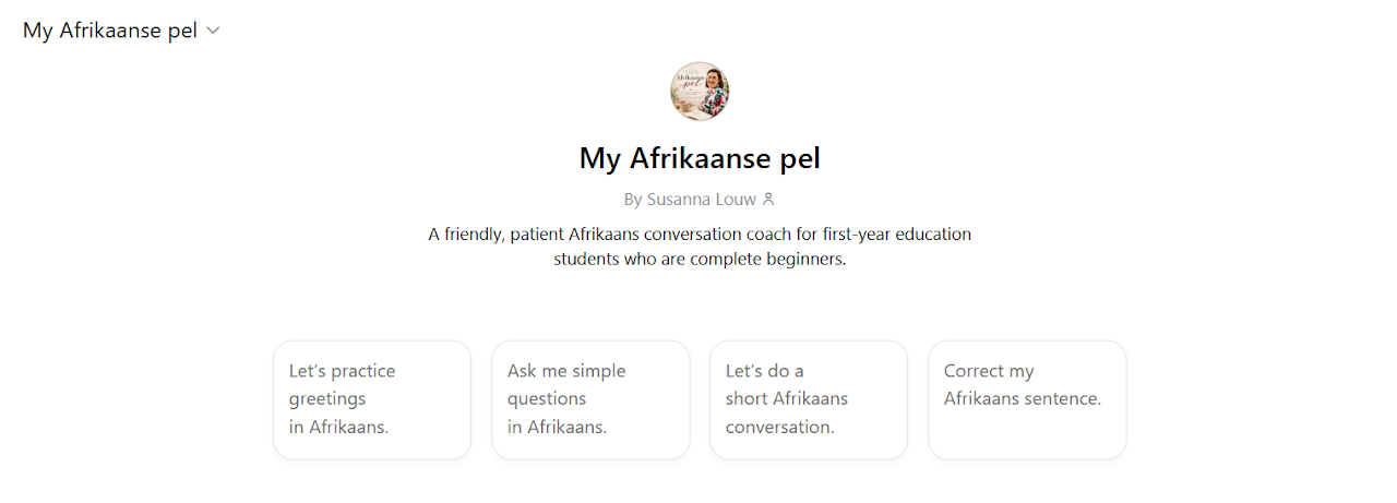 My Afrikaanse pel